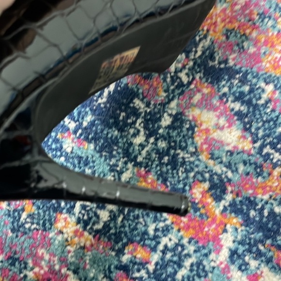 Jeffrey Campbell Pelara Black Patent Pointed Toe Pump Croco - Picture 5 of 10